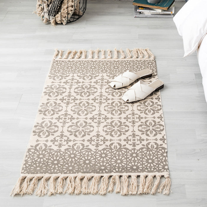 Cotton and linen hand-woven Kilim