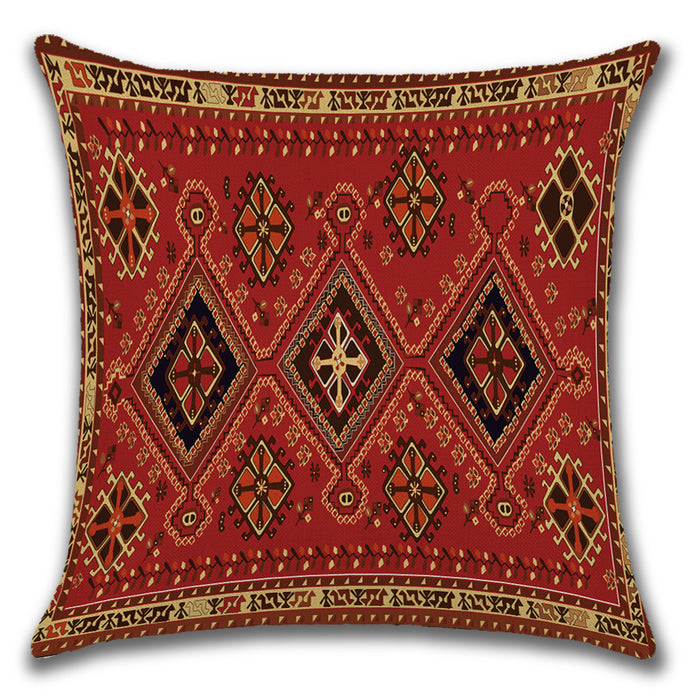 Persian Turkish Ethnic Linen Cushion Pillowcase