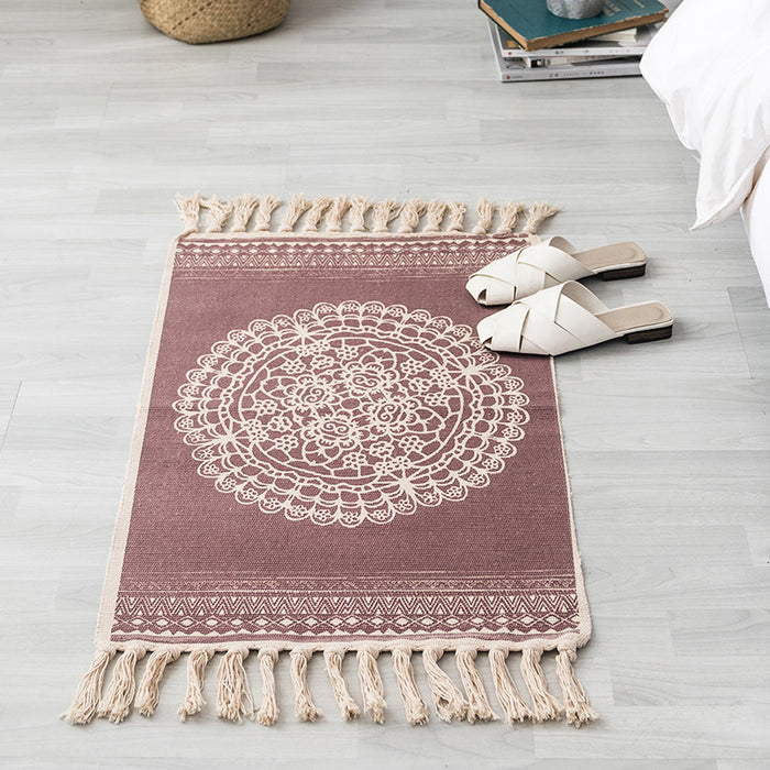 Cotton and linen hand-woven Kilim