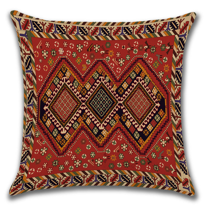 Persian Turkish Ethnic Linen Cushion Pillowcase