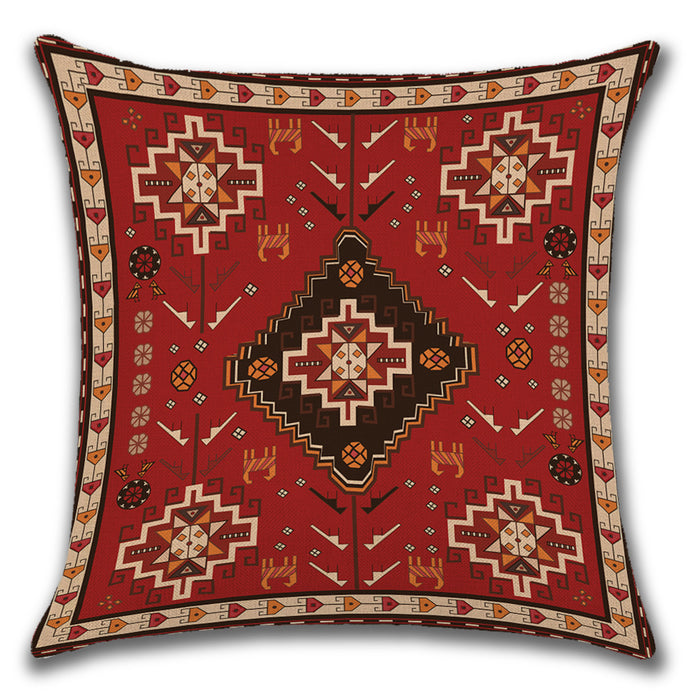 Persian Turkish Ethnic Linen Cushion Pillowcase