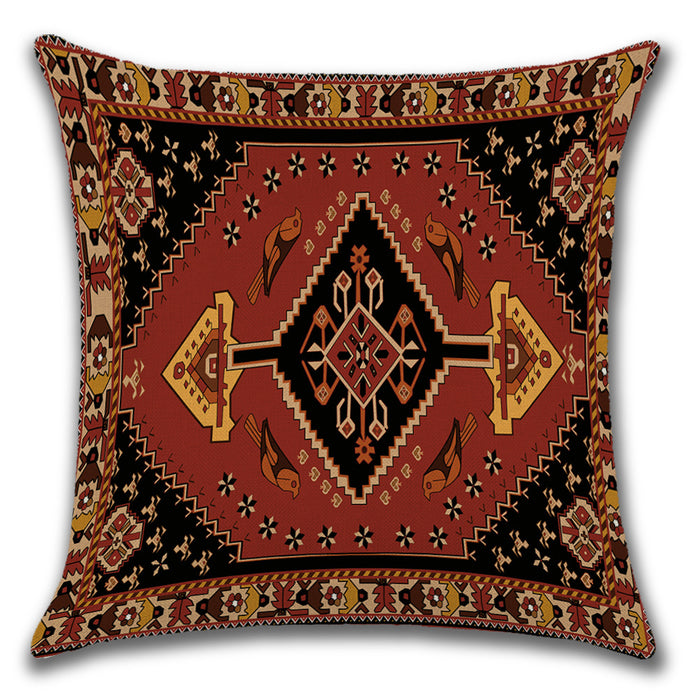 Persian Turkish Ethnic Linen Cushion Pillowcase