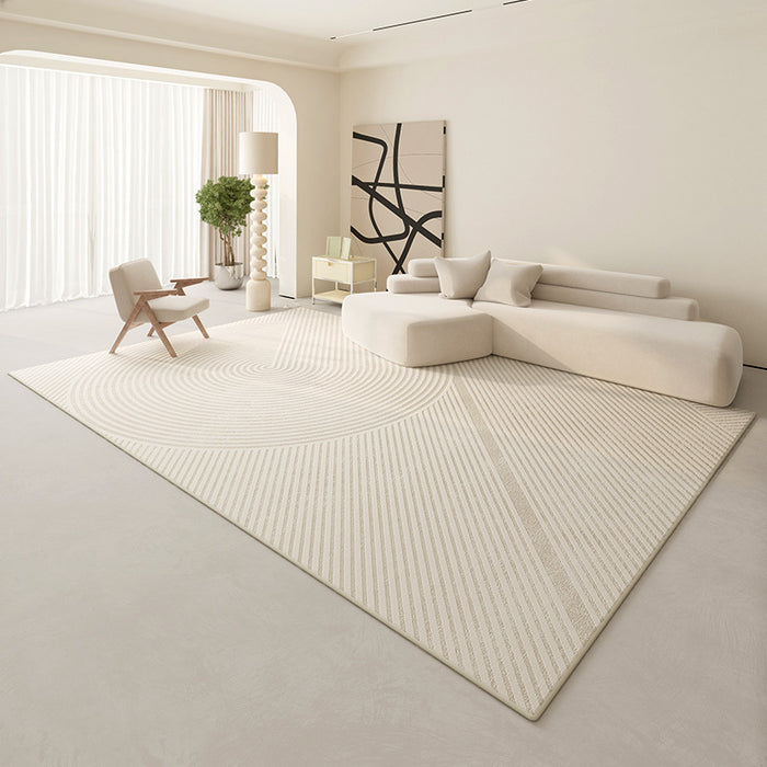 Living Room Rug Luxury, Simple Cream Style Carpet